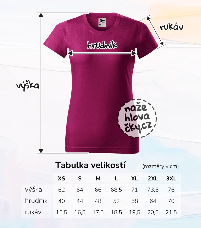 Tričko BASIC dámské fuchsia red