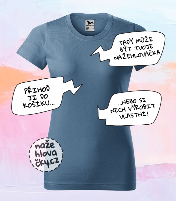 Tričko BASIC dámské denim