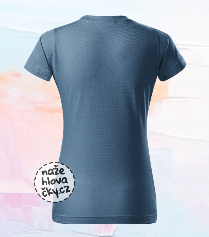 Tričko BASIC dámské denim