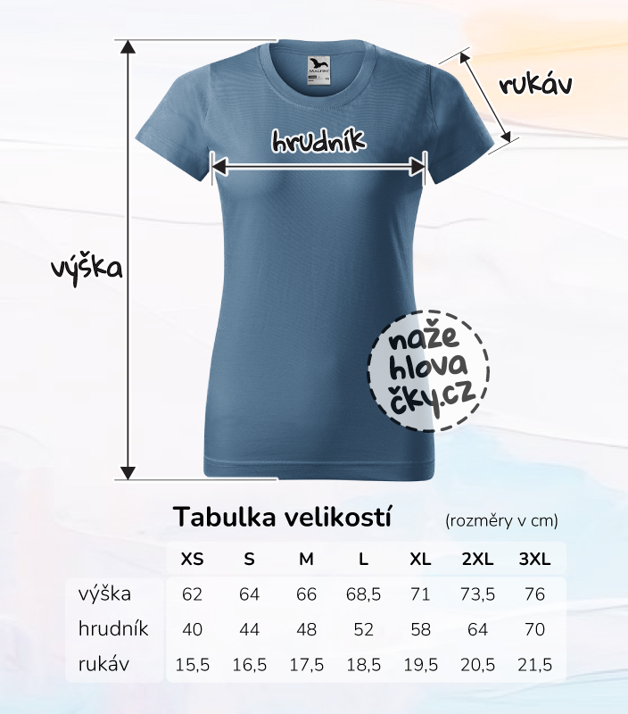 Tričko BASIC dámské denim