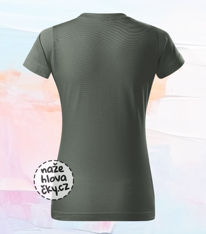 Tričko BASIC dámské tmavá břidlice M