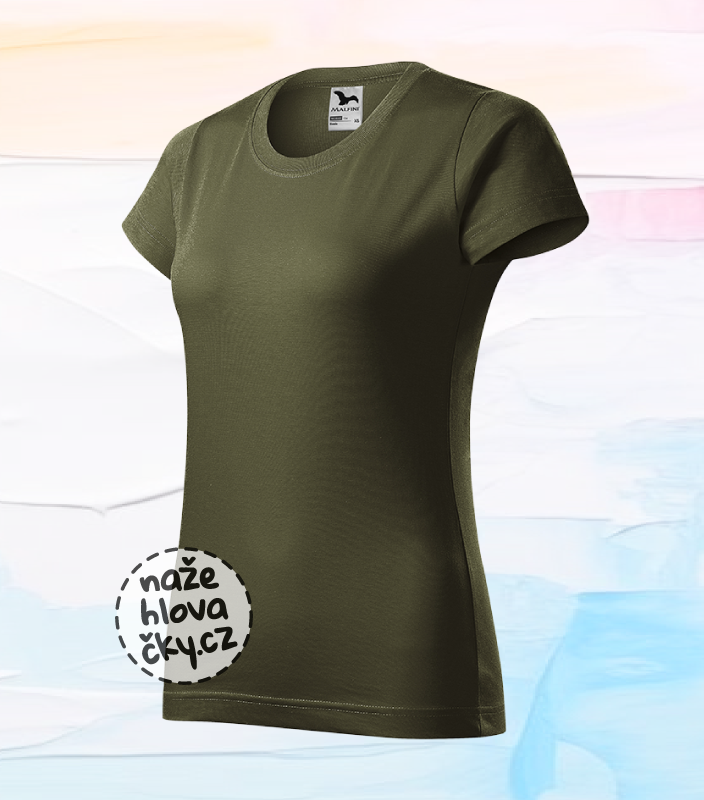 Tričko BASIC dámské military