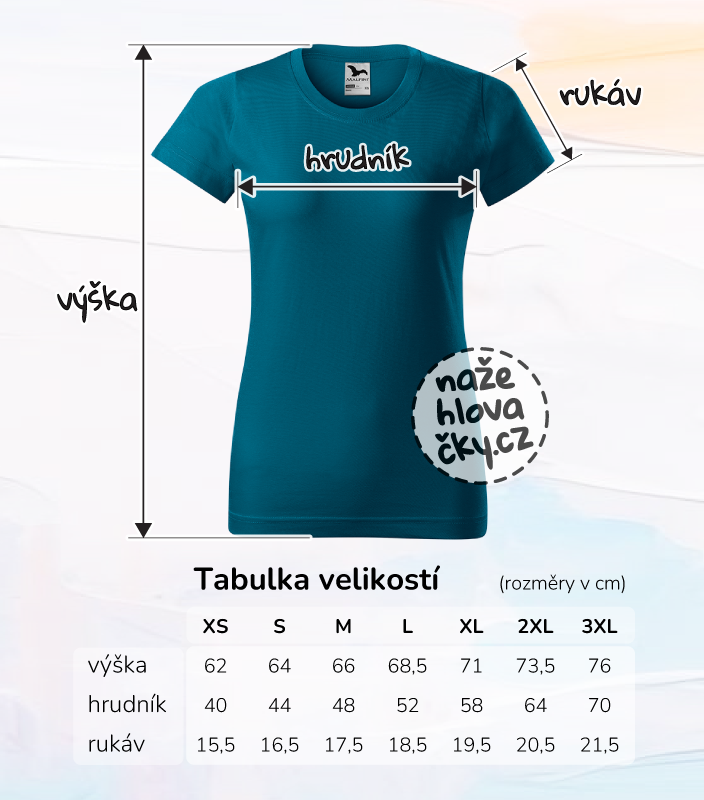 Tričko BASIC dámské petrolejová