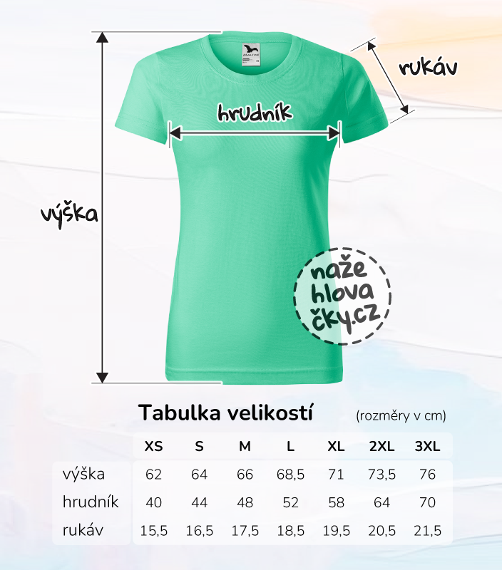 Tričko BASIC dámské mátová L