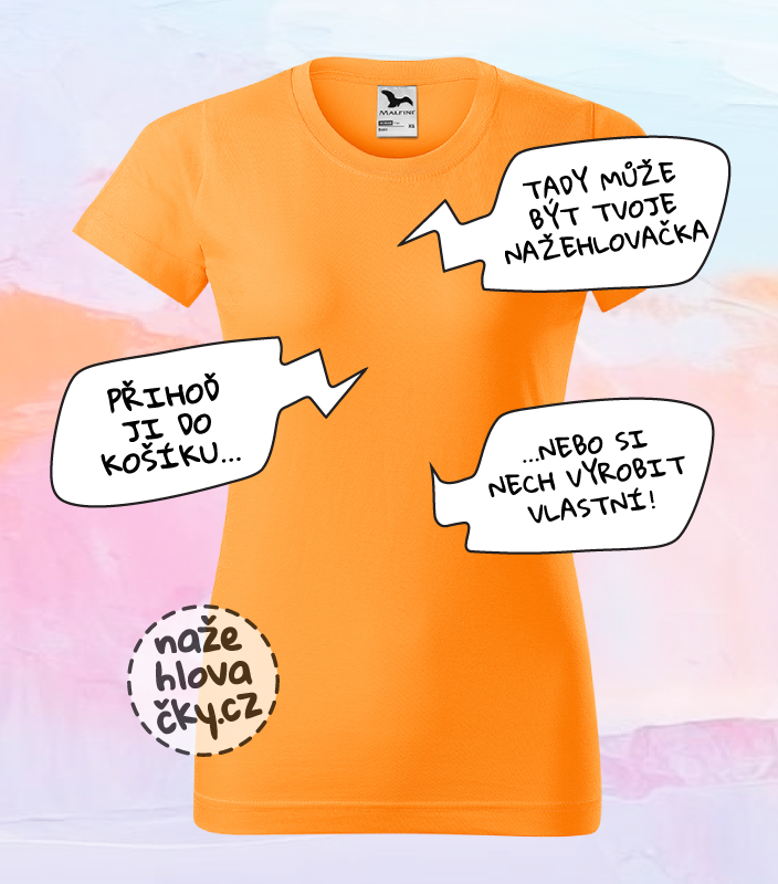 Tričko BASIC dámské tangerine orange
