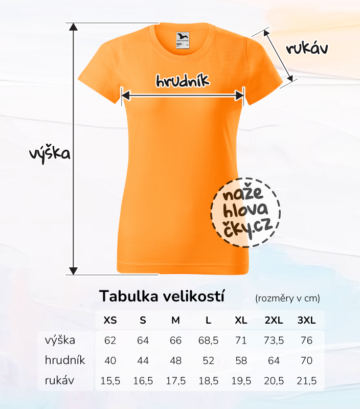 Tričko BASIC dámské tangerine orange