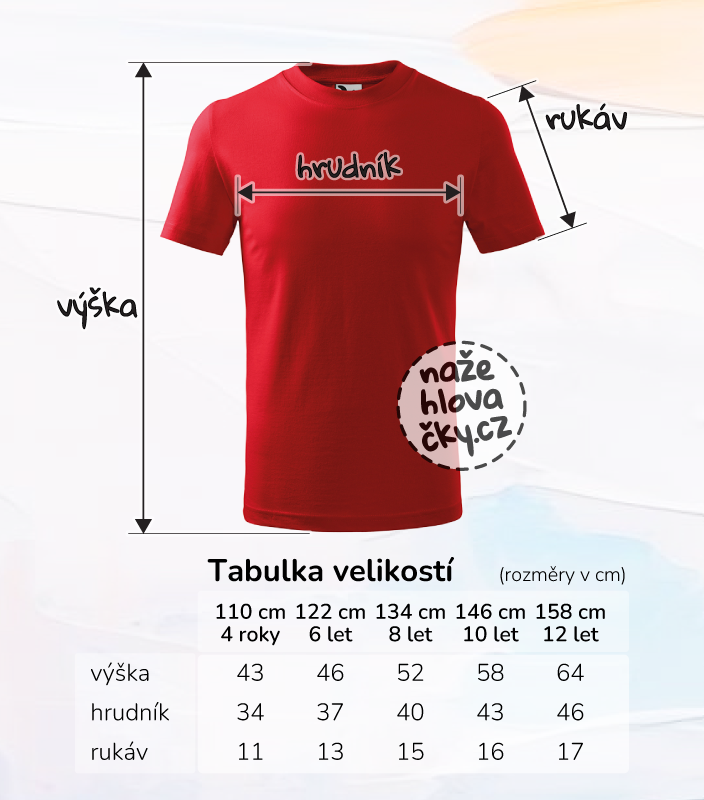 Tričko BASIC dětské červená