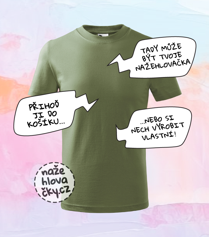 Tričko BASIC dětské khaki