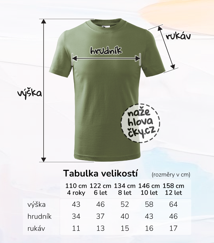 Tričko BASIC dětské khaki