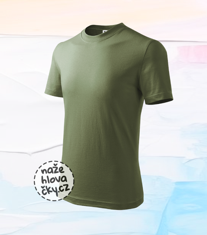 Tričko BASIC dětské khaki