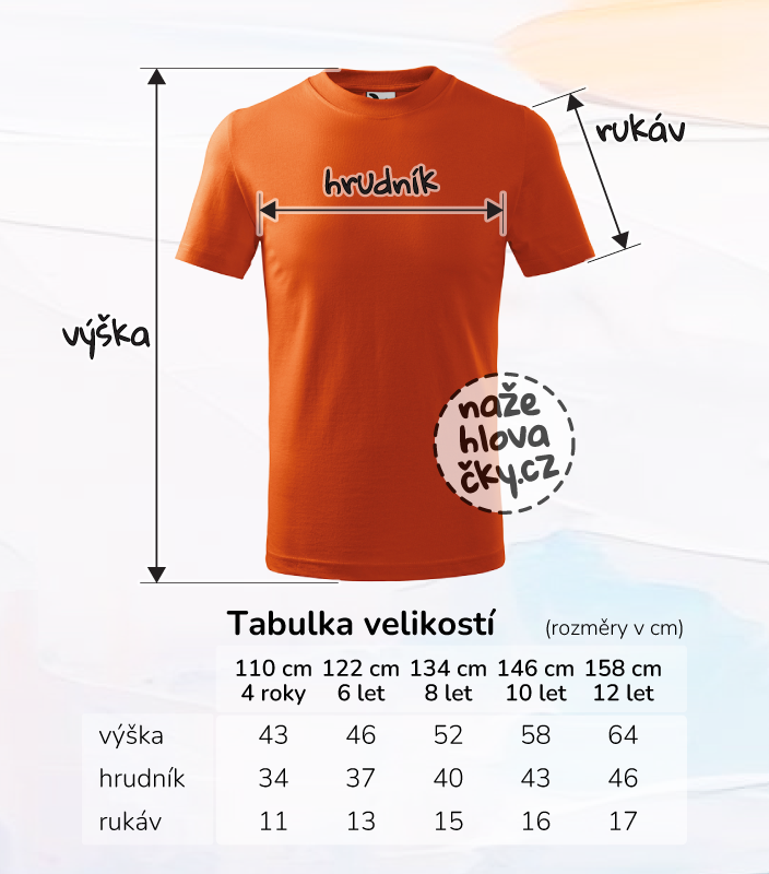 Tričko BASIC dětské oranžová