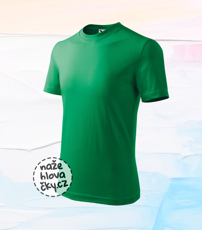 Tričko BASIC dětské středně zelená