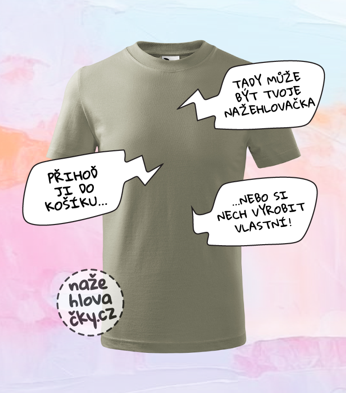 Tričko BASIC dětské světlá khaki