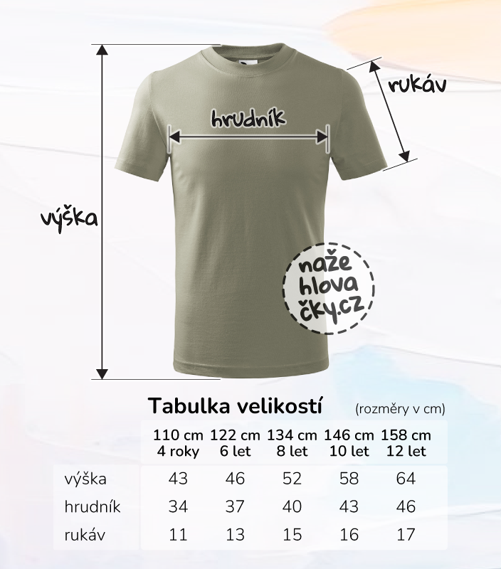 Tričko BASIC dětské světlá khaki