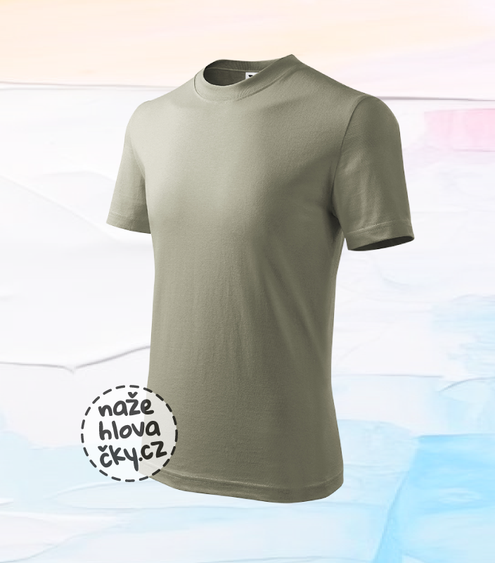 Tričko BASIC dětské světlá khaki