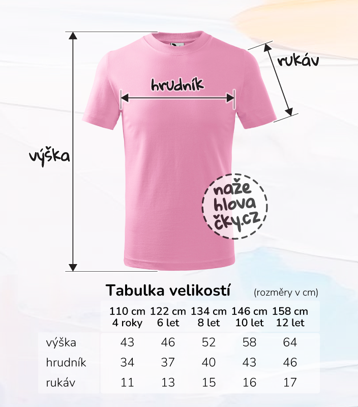 Tričko BASIC dětské růžová