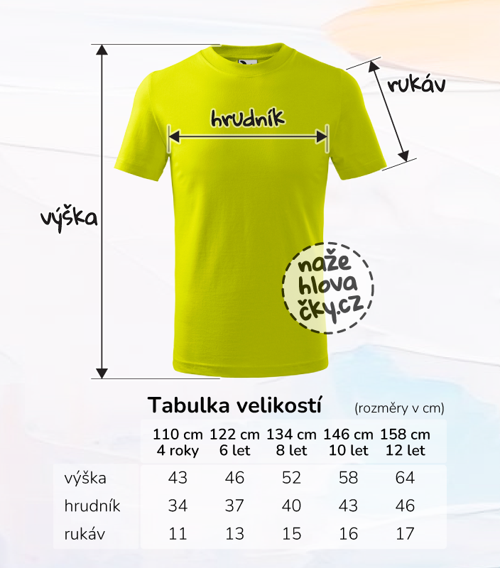 Tričko BASIC dětské limetková