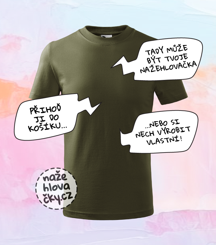 Tričko BASIC dětské military