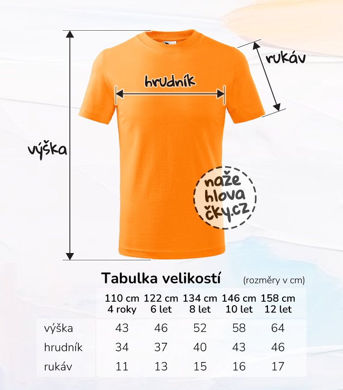 Tričko BASIC dětské tangerine orange