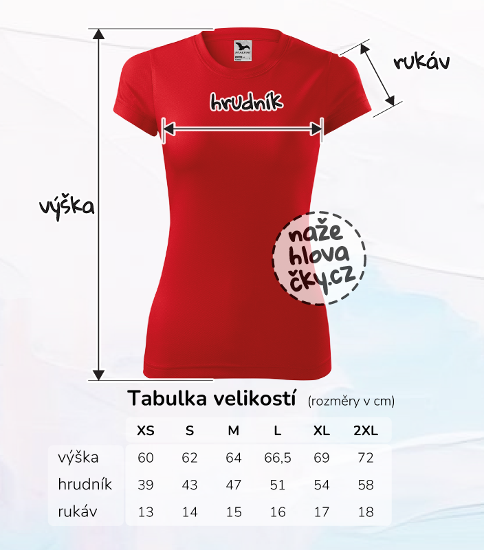 Tričko FANTASY dámské červená