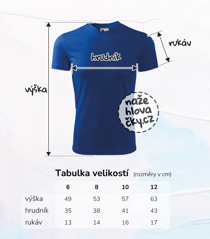 Tričko FANTASY dětské královská modrá