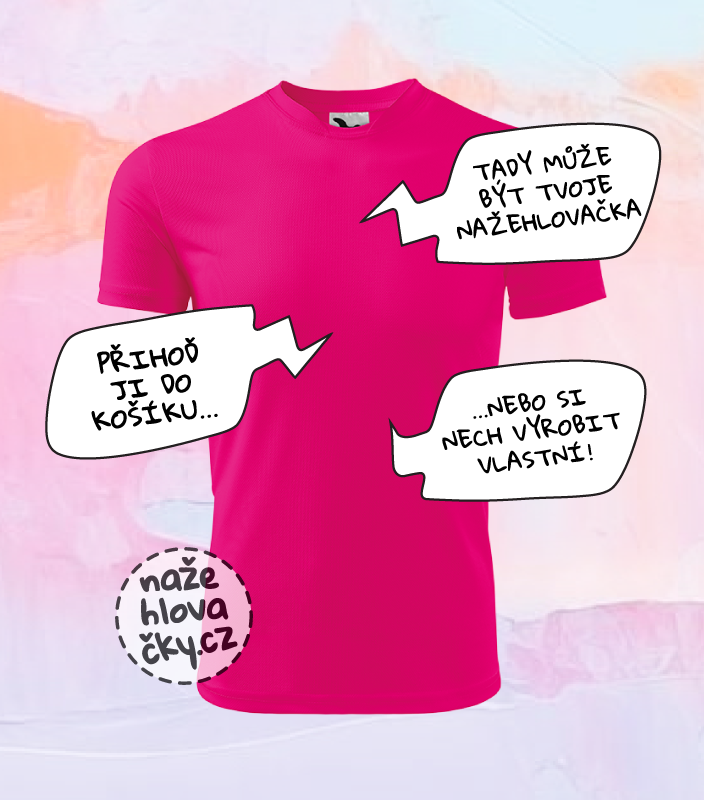 Tričko FANTASY dětské neon pink