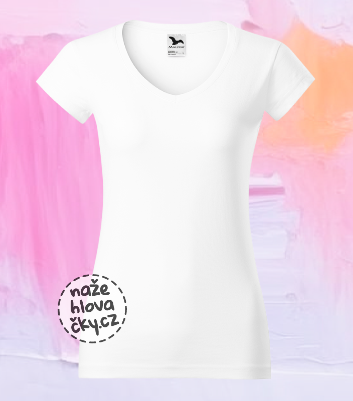 Tričko FIT V-NECK dámské bílá