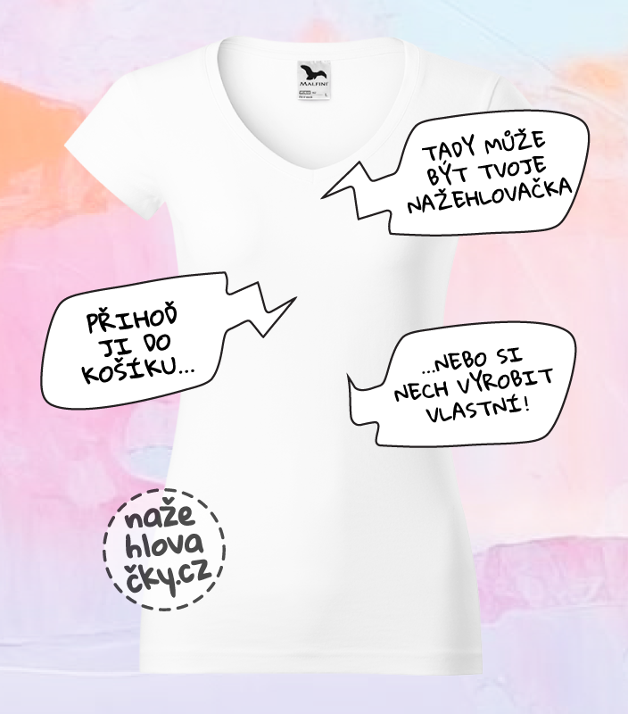 Tričko FIT V-NECK dámské bílá