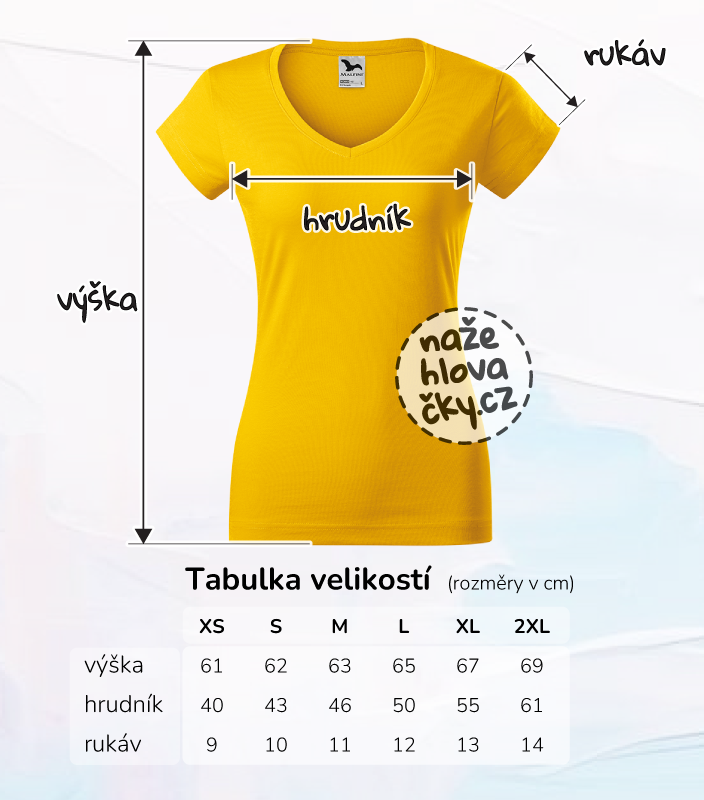 Tričko FIT V-NECK dámské žlutá
