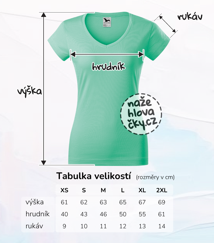 Tričko FIT V-NECK dámské mátová