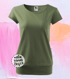 Tričko CITY dámské khaki