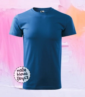 Tričko BASIC pánské azurově modrá
