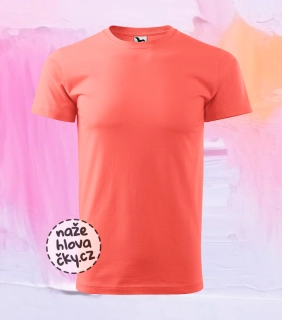 Tričko BASIC pánské korálová