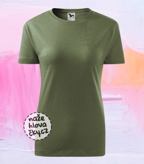 Tričko BASIC dámské khaki