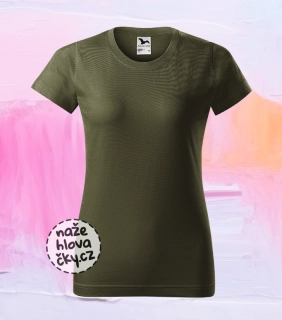 Tričko BASIC dámské military