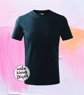 Tričko BASIC dětské námořní modrá