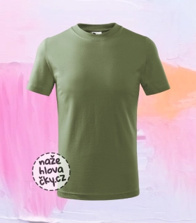 Tričko BASIC dětské khaki