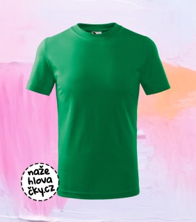 Tričko BASIC dětské středně zelená