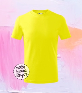 Tričko BASIC dětské citronová