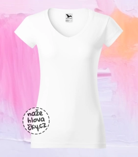 Tričko FIT V-NECK dámské bílá