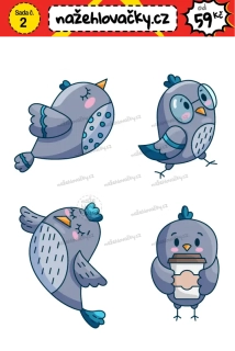 Nažehlovačka - PTÁČCI - sticker style