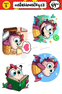 Nažehlovačka - DINO MEME - sticker style