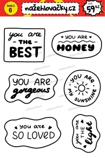 Nažehlovačka - LOVELY nápisy - sticker style