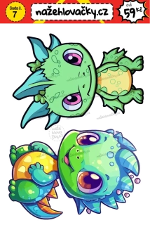 Nažehlovačka - DINO CUTE - sticker style