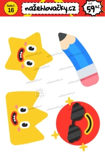 Nažehlovačka - VESELÉ ZNAČKY - sticker style