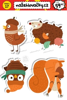 Nažehlovačka - LESNÍ ZVÍŘÁTKA - sticker style