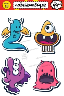 Nažehlovačka - LITTLE MONSTER 3 - sticker style