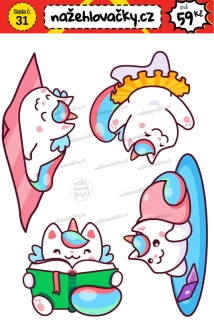 Nažehlovačka - CUTE CAT 1 - sticker style