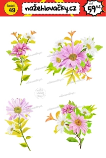 Nažehlovačka - KVĚTINY - sticker style