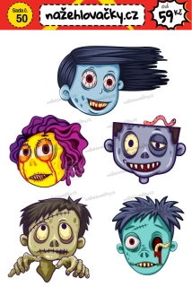 Nažehlovačka - SCARY HEADS - sticker style